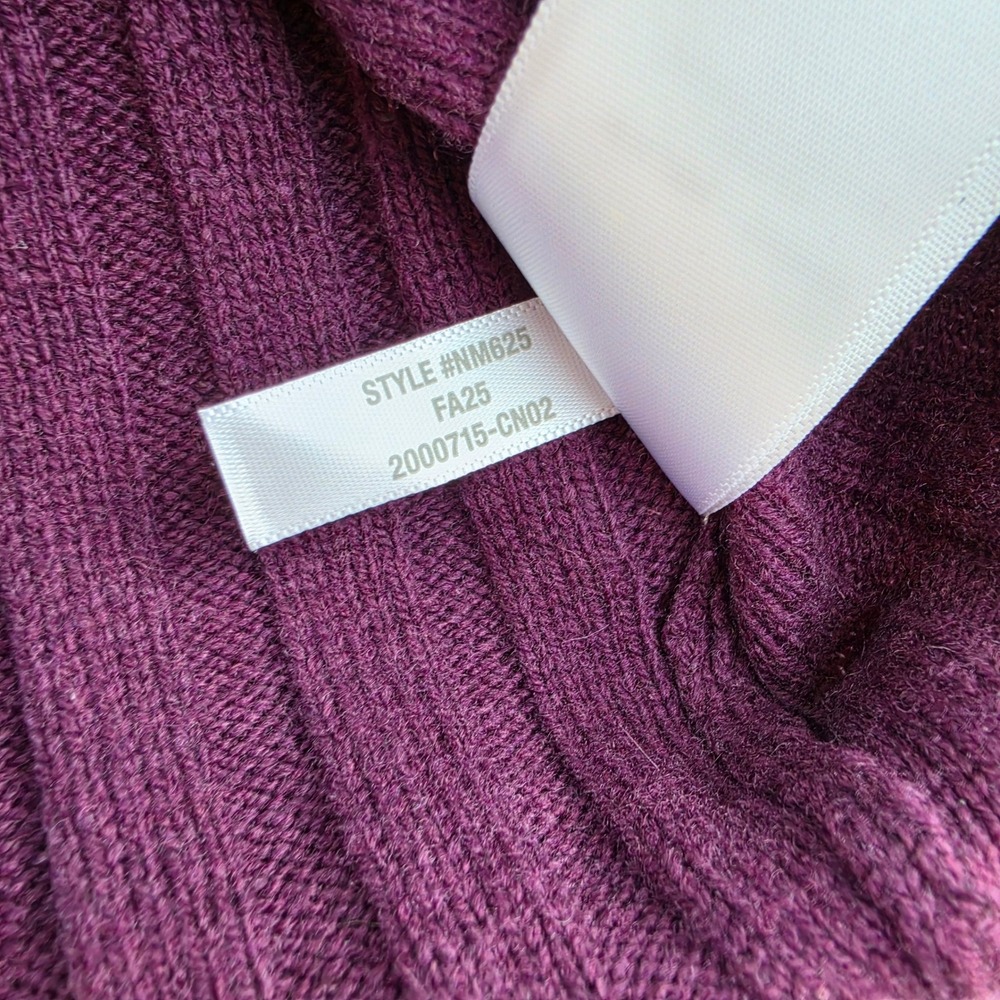 Madewell NWT Mockneck Ribbed Wool Blend‎ Cropped Sweater Plum Purple NM625 XS - Picture 7 of 9